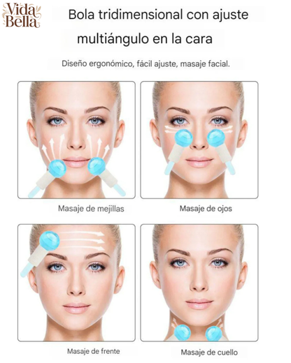 MASAJEADOR FACIAL , BOLAS DE REFRIGERACION
