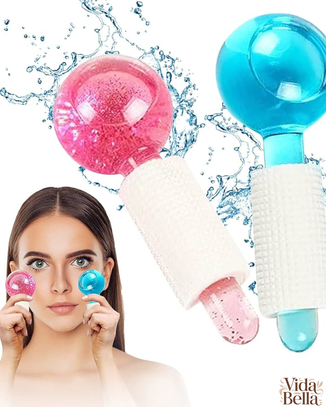 MASAJEADOR FACIAL , BOLAS DE REFRIGERACION