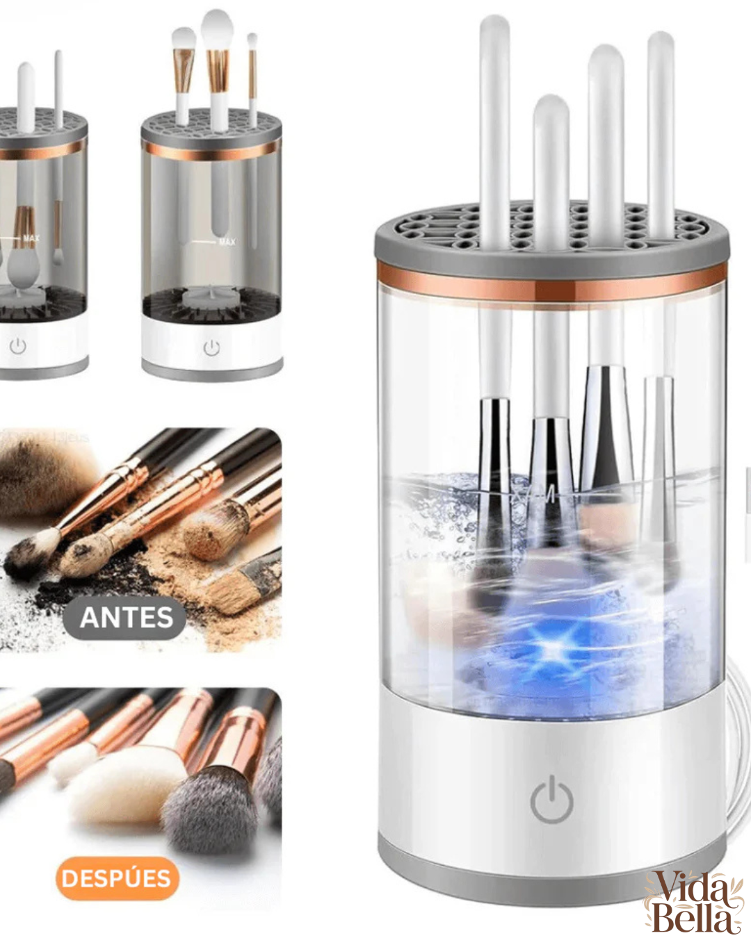 LIMPIADOR ELECTRICO DE BROCHAS DE MAQUILLAJE